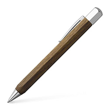 Faber-Castell 147508 - Drehkugelschreiber Ondoro Räuchereiche, Stärke: M, Schaftfarbe: braun im Sale